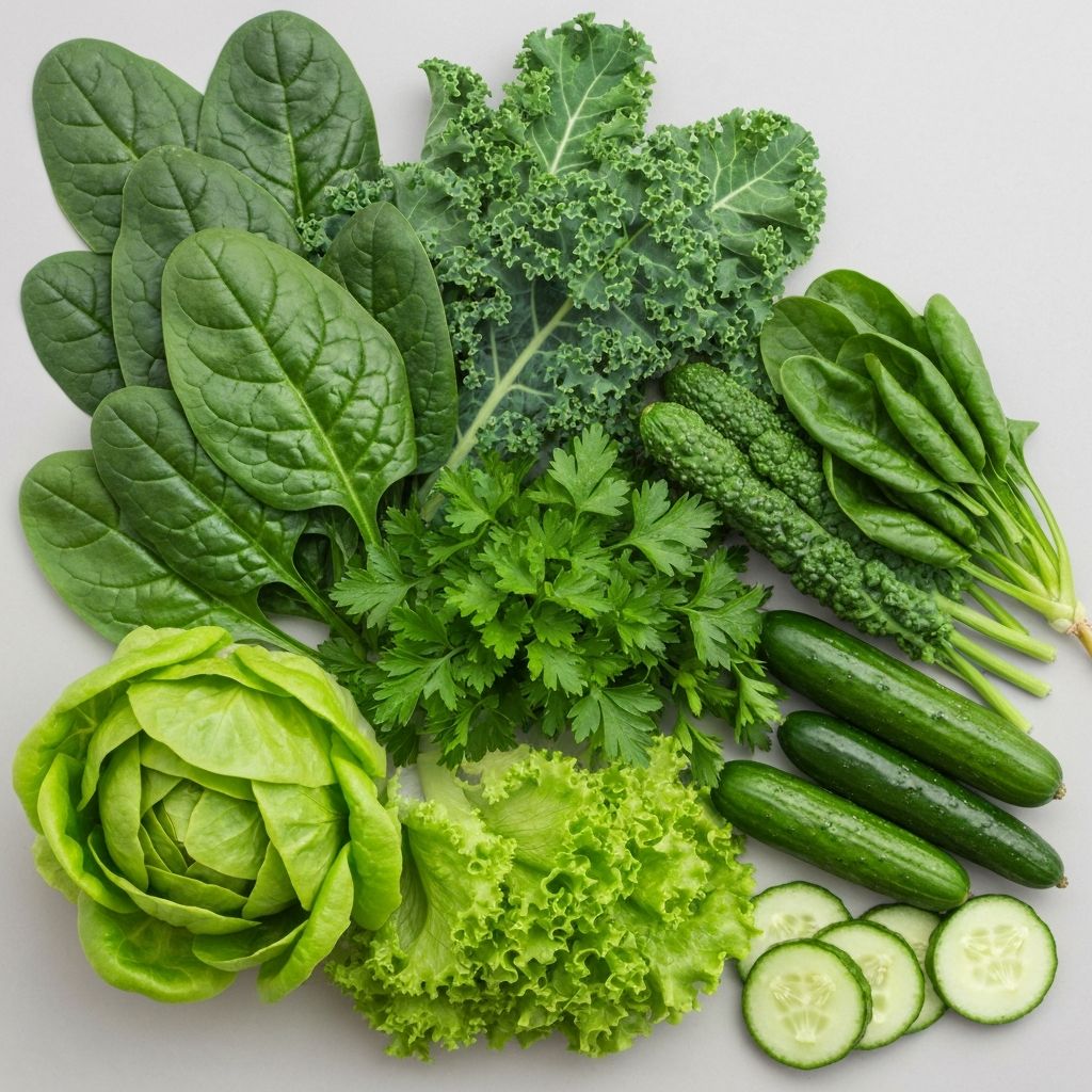 Légumes verts riches en chlorophylle